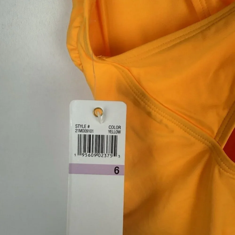 Anne Cole Women’s Yellow One Piece Swimsuit Size 6